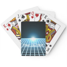 Glowing 3D-Grid with customizable text