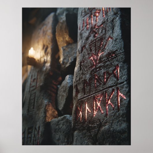 Glowing Ancient Runes Poster (Vorne)