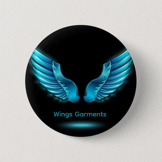 Glowing Angel Wing Badge for Trendy Fashion Button (Vorderseite)