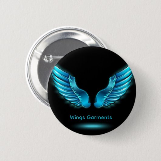Glowing Angel Wing Badge for Trendy Fashion Button (Vorne & Hinten)