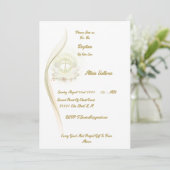 Glowing angels baptism invitation einladung (Stehend Vorderseite)