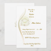 Glowing angels baptism invitation einladung (Vorne/Hinten)