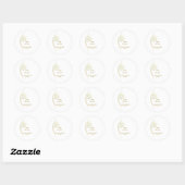 Glowing angels baptism  square stickers  (Blatt)