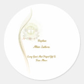 Glowing angels baptism  square stickers  (Vorderseite)