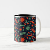 Glowing Bacteria Microorganism green red Zweifarbige Tasse (VorderseiteRechts)