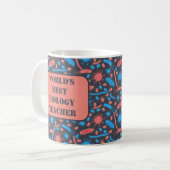 Glowing Bacteria Microorganism pink blue Kaffeetasse (Vorderseite Links)