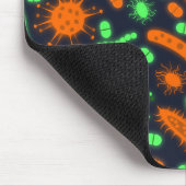 Glowing Bacteria Microorganism toxic orange green Mousepad (Ecke)