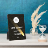 Glowing Black Leather Share Wifi Network Fotoplatte (Seite)