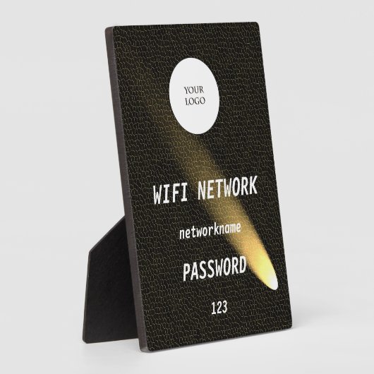 Glowing Black Leather Share Wifi Network Fotoplatte (Seite)