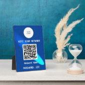 Glowing Blue Leather Free Wifi Scan & QR Code Fotoplatte (Seite)