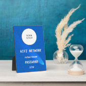 Glowing Blue Leather Share Wifi Network Fotoplatte (Seite)