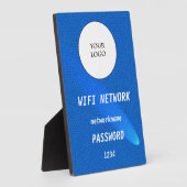 Glowing Blue Leather Share Wifi Network Fotoplatte (Seite)