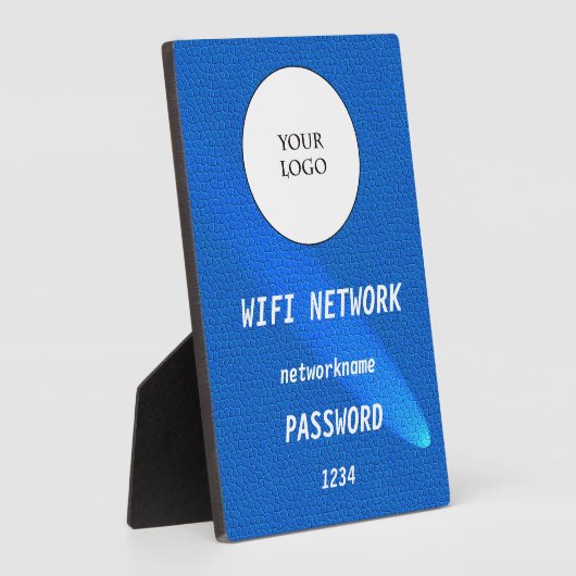 Glowing Blue Leather Share Wifi Network Fotoplatte (Seite)