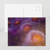 Glowing Cellular Network Abstract Art Postkarte (Vorne/Hinten)
