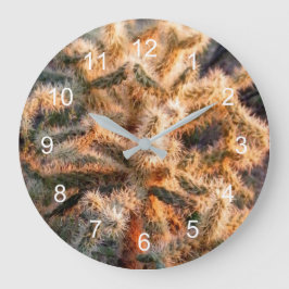 Glowing Cholla Große Wanduhr