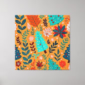 Glowing Christmas Pattern Design Leinwanddruck (Vorderseite)