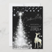 Glowing Christmas Tree Holiday Party  Einladung (Vorderseite)