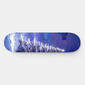 Glowing Christmas Tree Snowy Mountain Landscape Skateboard (Horizontal)