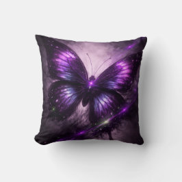 Glowing Cosmic Butterfly Decor Kissen