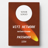 Glowing Dark Brown Leather Share Wifi Network Fotoplatte (Vorderseite)