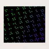 glowing dark pixel dots or squares pattern art visitenkarten (Außenseite Aufgefaltet)