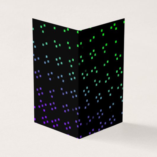 glowing dark pixel dots or squares pattern art visitenkarten (Vorderseite)