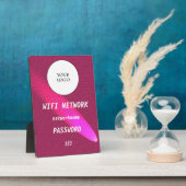 Glowing Deep Pink Leather Share Wifi Network Fotoplatte (Seite)