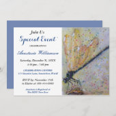 GLOWING DRAGON FLY PARTY EREIGNIS INVITE EINLADUNG (Vorne/Hinten)