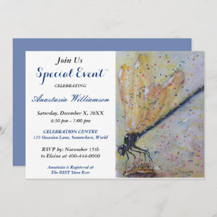 GLOWING DRAGON FLY PARTY EREIGNIS INVITE EINLADUNG