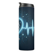 Glowing EMT Heartbeat Personalize Design Thermosbecher (Nach rechts gedreht)
