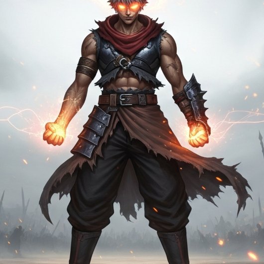 Glowing Fists | Dark Anime Warrior Mug Milchtasse