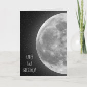glowing half Moon Birthday Karte (Vorderseite)