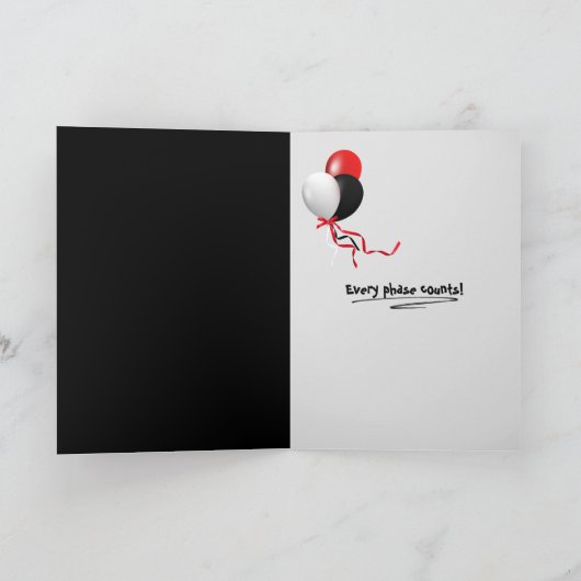 glowing half Moon Birthday Karte (Innenseite)