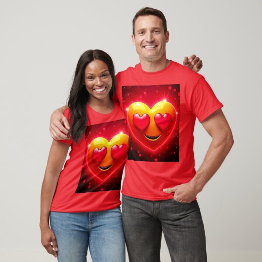 Glowing Heart Eyes Emotion T-Shirt (Unisex)