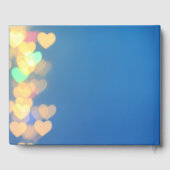 Glowing Hearts Blue & Yellow Gästebuch (Rückseite)