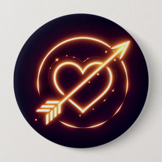 glowing image of a heart with cupid's arrow button