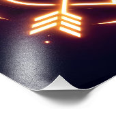 glowing image of a heart with cupid's arrow fotodruck (Ecke)