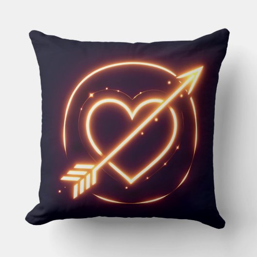 glowing image of a heart with cupid's arrow kissen (Vorderseite)