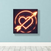 glowing image of a heart with cupid's arrow leinwanddruck (Insitu (Holzboden))