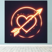 glowing image of a heart with cupid's arrow leinwanddruck (Insitu (Holzboden))
