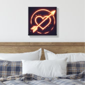 glowing image of a heart with cupid's arrow leinwanddruck (Insitu (Schlafzimmer))