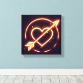glowing image of a heart with cupid's arrow leinwanddruck (Insitu (Holzboden))