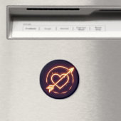 glowing image of a heart with cupid's arrow magnet (In Situ (Geschirrspüler))