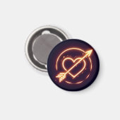glowing image of a heart with cupid's arrow magnet (Vorderseite/Rückseite)