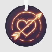 glowing image of a heart with cupid's arrow ornament (Rückseite)