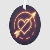 glowing image of a heart with cupid's arrow ornament (Vorderseite)