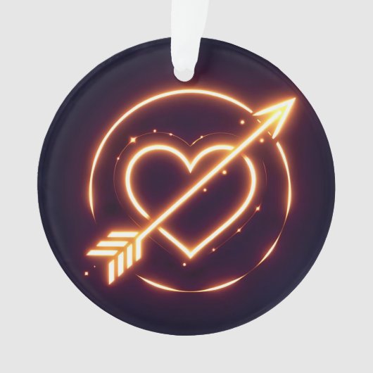 glowing image of a heart with cupid's arrow ornament (Vorderseite)