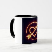 glowing image of a heart with cupid's arrow tasse (Vorderseite Links)