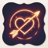 glowing image of a heart with cupid's arrow untersetzer (Vorderseite)