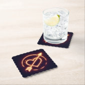 glowing image of a heart with cupid's arrow untersetzer (Vor Ort)